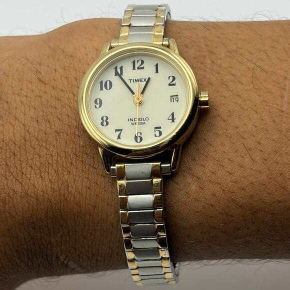 Gold & Silver Timex Watch - Picture 1 of 4